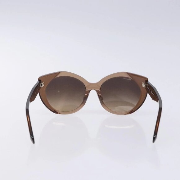 Salvatore Ferragamo Gancini Sunglasses plastic Brown Auth - Picture 4 of 15